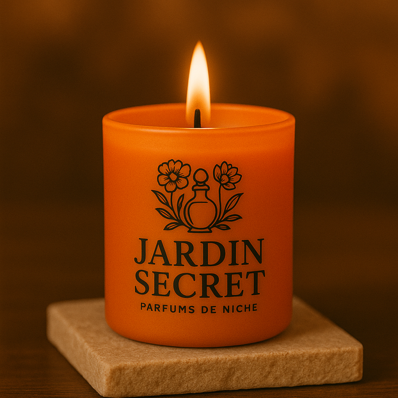Bougie Ambre Tropical - Jardin Secret | Parfum exotique et chaleureuse